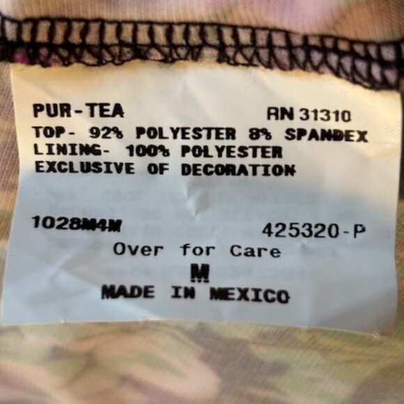 BCX Halter Top Size M Turquoise/Purple/Black/Cream - Picture 5 of 7